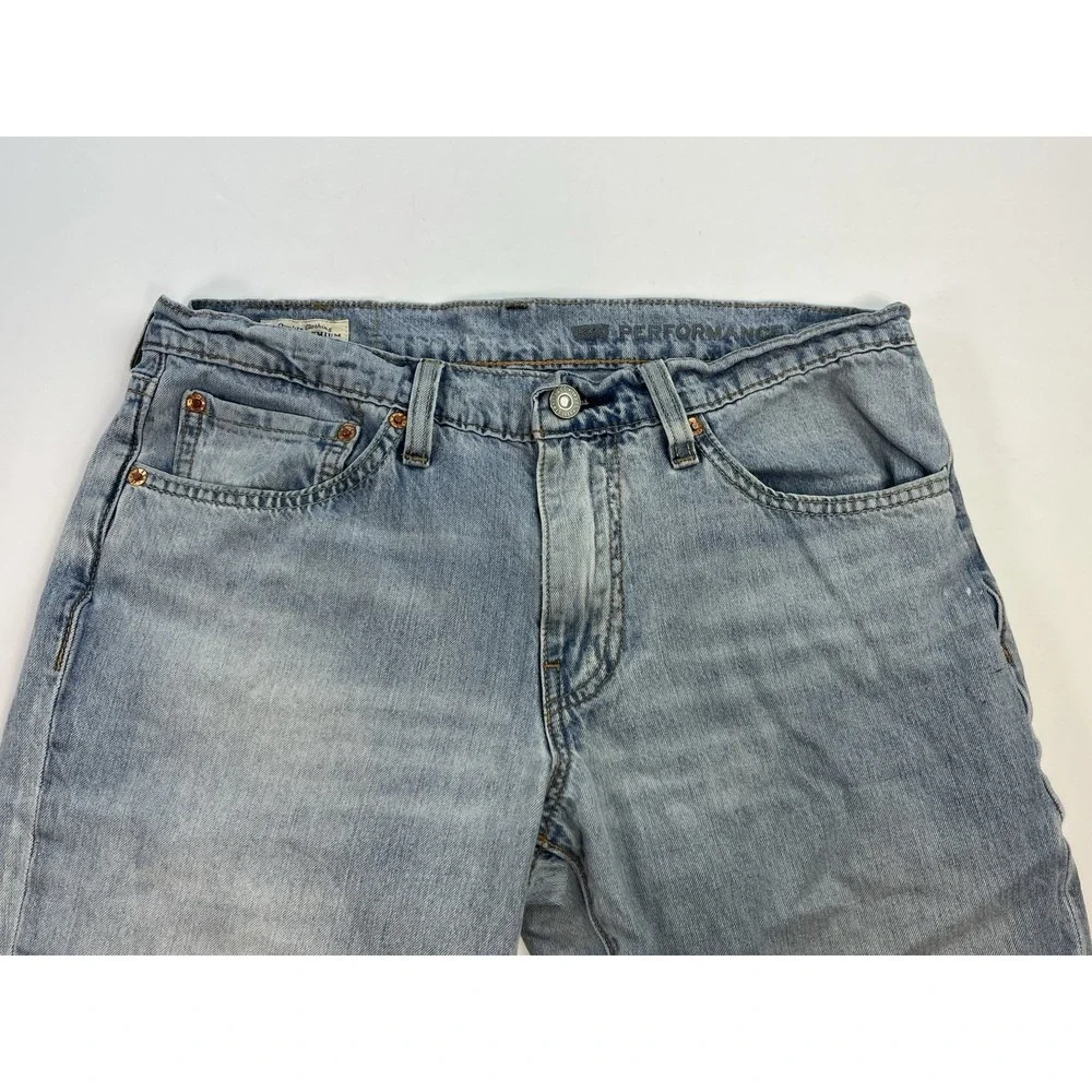 Levi's Premium 511 Skinny Fit Jeans Mens 30x29 Light Wash Stretch Big E Denim